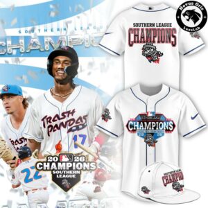 Rocket City Trash Pandas Southern League Champions 2026 Baseball Jersey