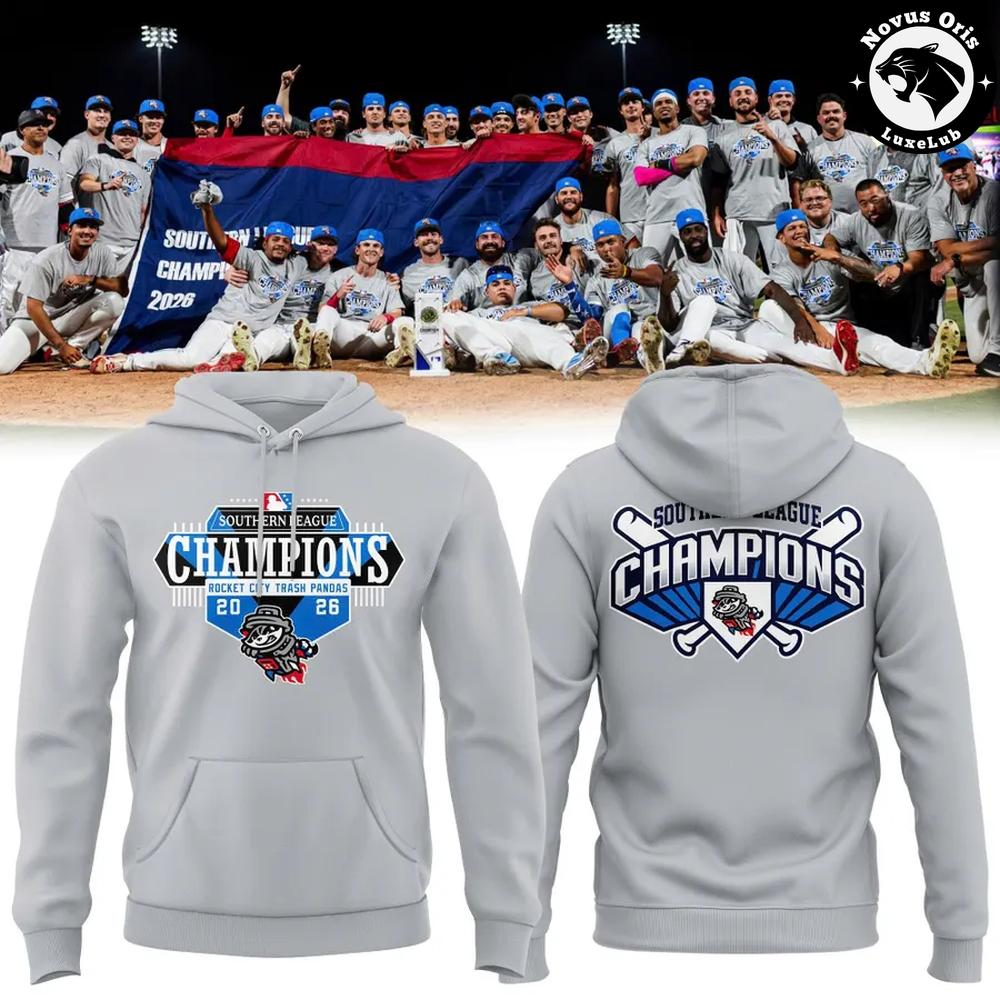 Rocket City Trash Pandas Southern League Champions 2026 Hoodie Rocket City Trash Pandas Southern League Champions 2026 Hoodie