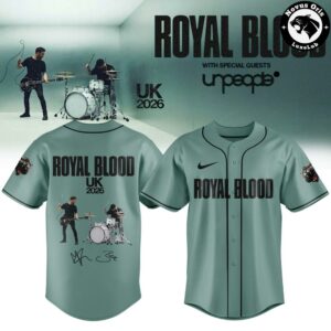 Royal Blood UK Tour 2026 Unpeople Special Guest Signature Baseball Jersey