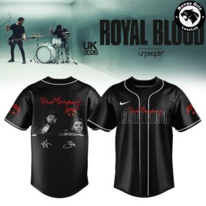 Royal Blood UK Tour 2026 Unpeople Special Guest Signature Baseball Jersey 4