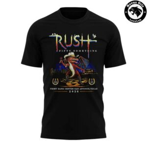 Rush Fifty Something Tour 2026 San Antonio TX Black T Shirt 2