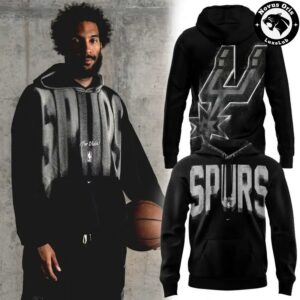 San Antonio Spurs Basketball Large Graphic Black Hoodie