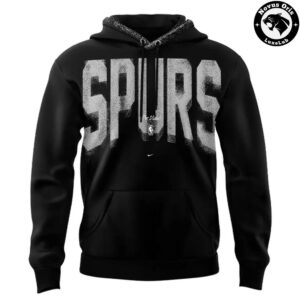 San Antonio Spurs Basketball Large Graphic Black Hoodie 2