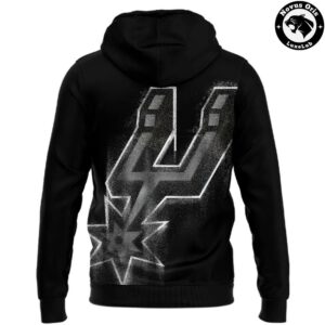 San Antonio Spurs Basketball Large Graphic Black Hoodie 3