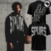 San Antonio Spurs Basketball Large Graphic Black T-Shirt