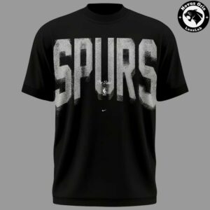 San Antonio Spurs Basketball Large Graphic Black T Shirt 2