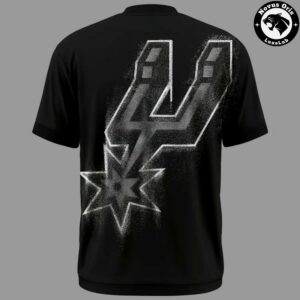 San Antonio Spurs Basketball Large Graphic Black T Shirt 3