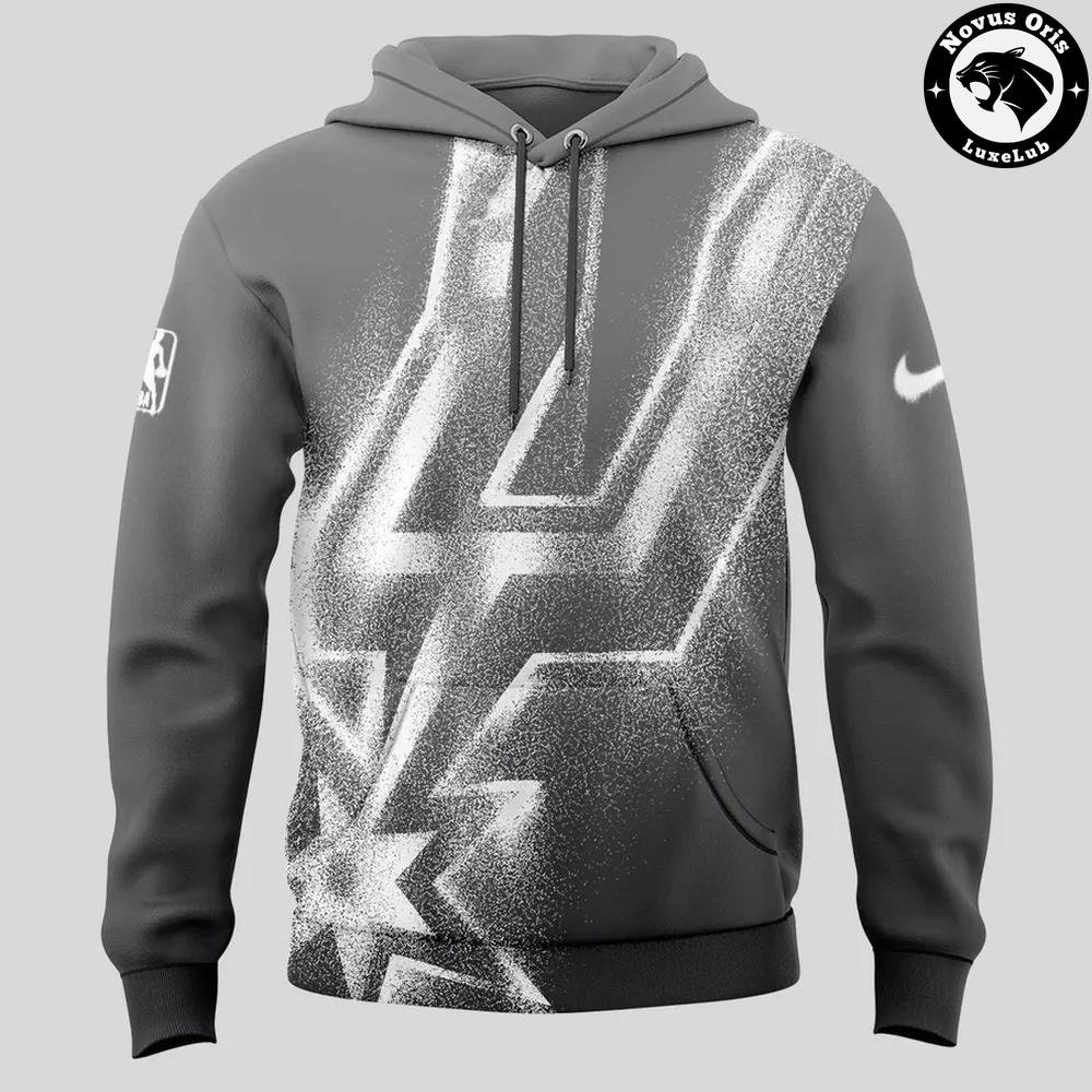 San Antonio Spurs Worn With Obsession 2026 Grey Graphic Hoodie San Antonio Spurs Worn With Obsession 2026 Grey Graphic Hoodie