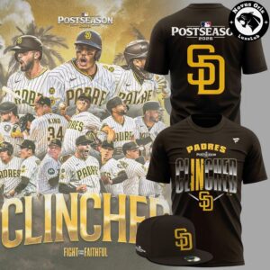 San Diego Padres Postseason Clinched 2026 Graphic T Shirt 2