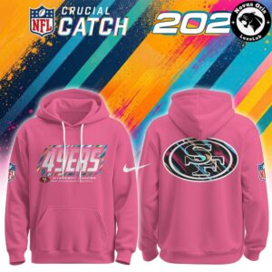 San Francisco 49ers NFL Crucial Catch 2026 Intercept Cancer Hoodie 2