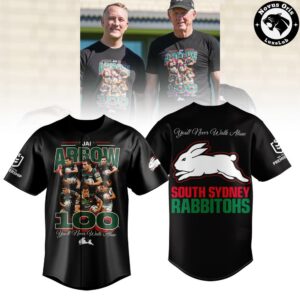 South Sydney Rabbitohs NRL Rugby Jai Arrow 100th Game 2026 Jersey