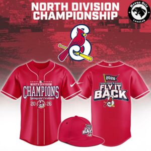 Springfield Cardinals North Division Champions 2026 Red Baseball Jersey