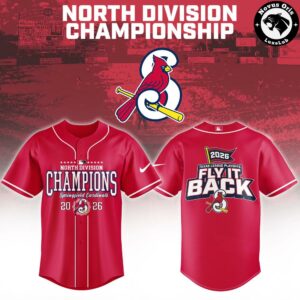 Springfield Cardinals North Division Champions 2026 Red Baseball Jersey 2