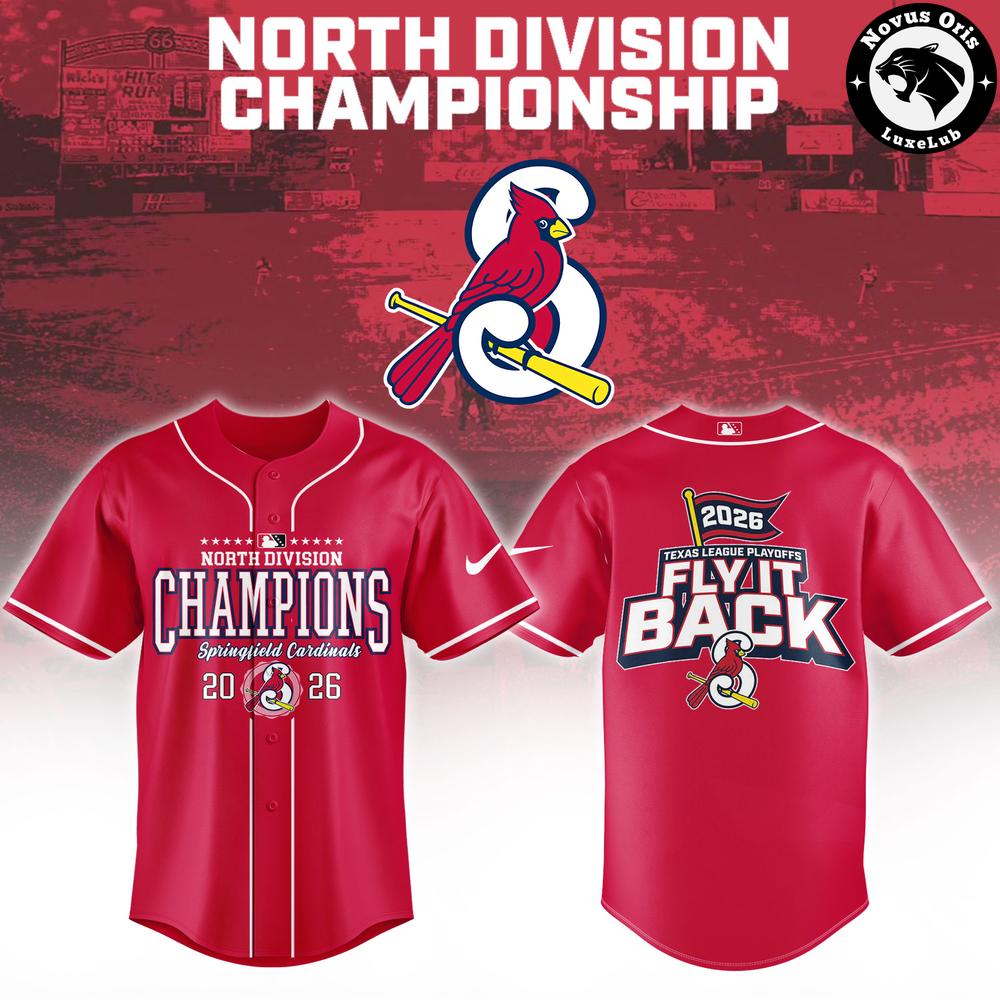 Springfield Cardinals North Division Champions 2026 Red Baseball Jersey Springfield Cardinals North Division Champions 2026 Red Baseball Jersey