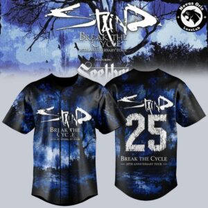 Staind Break The Cycle 25th Anniversary Tour 2026 Baseball Jersey