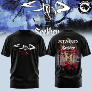 Staind Break The Cycle 25th Anniversary Tour 2026 Graphic T-Shirt