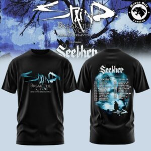 Staind Break The Cycle 25th Anniversary Tour 2026 Graphic T Shirt 2