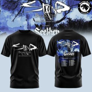 Staind Break The Cycle 25th Anniversary Tour 2026 Graphic T Shirt 3