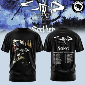 Staind Break The Cycle 25th Anniversary Tour 2026 Graphic T Shirt 4