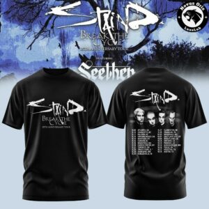 Staind Break The Cycle 25th Anniversary Tour 2026 Graphic T Shirt 5