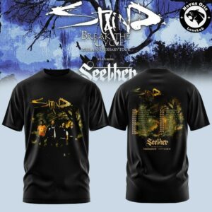 Staind Break The Cycle 25th Anniversary Tour 2026 Graphic T Shirt 7