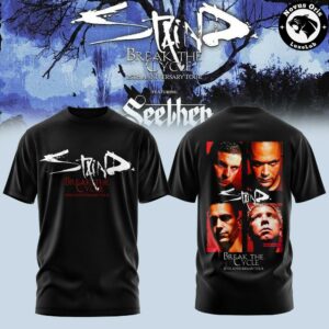 Staind Break The Cycle 25th Anniversary Tour 2026 Graphic T Shirt 8