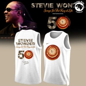 Stevie Wonder Songs in the Key of Life 50th Anniversary Basketball Jersey 3