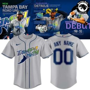 Tampa Bay Rays 2026 MLB Road Uniform Custom Gray Baseball Jersey