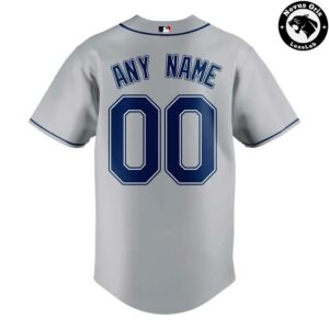 Tampa Bay Rays 2026 MLB Road Uniform Custom Gray Baseball Jersey 4