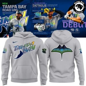 Tampa Bay Rays 2026 MLB Road Uniform Gray Pullover Hoodie