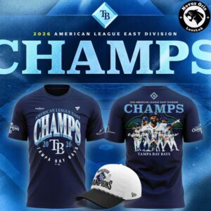 Tampa Bay Rays AL East Division Champions 2026 Navy Graphic T-Shirt