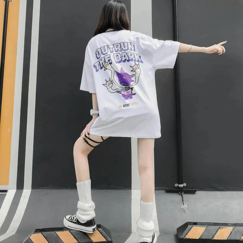 The No Pants Look with an Oversized Tee