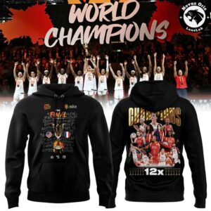 USA Women’s Basketball 2026 FIBA World Champions 12x Berlin Victory Hoodie