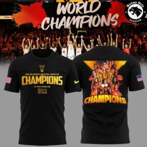 USA Womens Basketball 2026 FIBA World Champions 12x Berlin Victory T Shirt 10