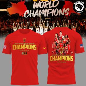 USA Womens Basketball 2026 FIBA World Champions 12x Berlin Victory T Shirt 11
