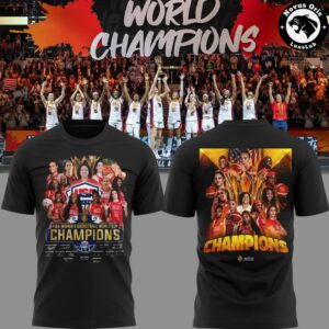 USA Womens Basketball 2026 FIBA World Champions 12x Berlin Victory T Shirt 4