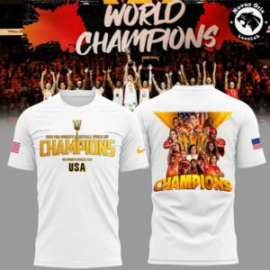 USA Womens Basketball 2026 FIBA World Champions 12x Berlin Victory T Shirt 8