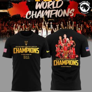 USA Womens Basketball 2026 FIBA World Champions 12x Berlin Victory T Shirt 9