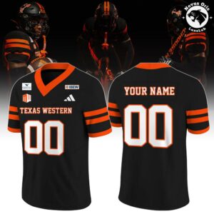 UTEP Miners Texas Western 2026 Blackout Custom Football Jersey