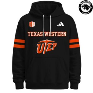 UTEP Miners Texas Western 2026 Blackout Vintage Mascot Hoodie 2
