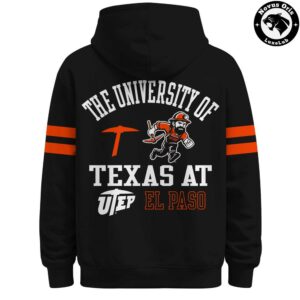UTEP Miners Texas Western 2026 Blackout Vintage Mascot Hoodie 3