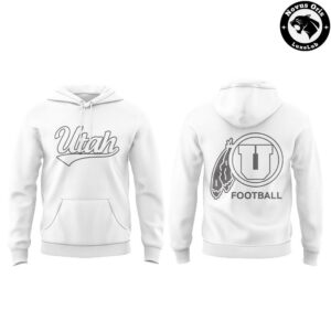 Utah Utes Football White Out 2026 White Pullover Hoodie 2
