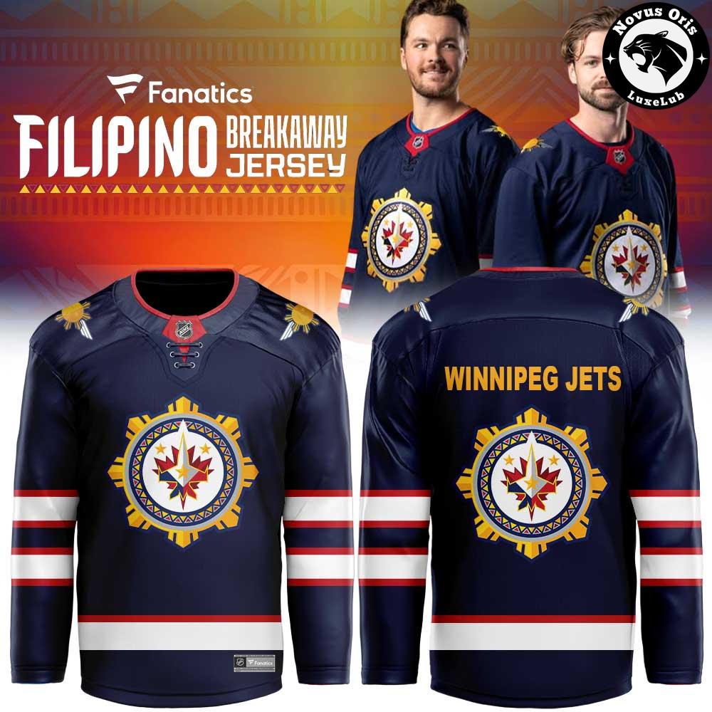 Winnipeg Jets Filipino Heritage Breakaway Navy Hockey Jersey Winnipeg Jets Filipino Heritage Breakaway Navy Hockey Jersey