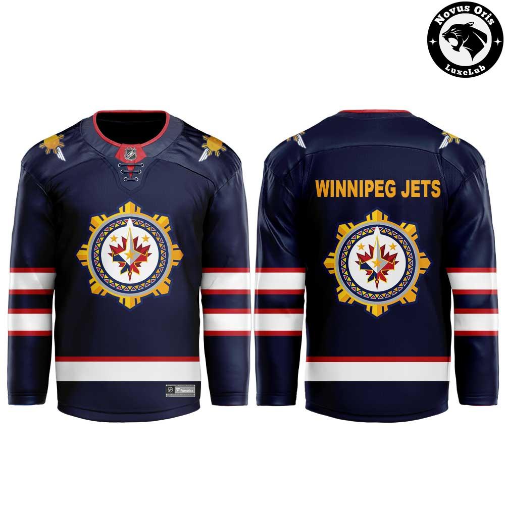 Winnipeg Jets Filipino Heritage Breakaway Navy Hockey Jersey Winnipeg Jets Filipino Heritage Breakaway Navy Hockey Jersey