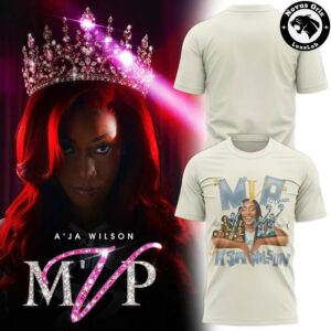 Aja Wilson 22 Las Vegas Aces WNBA MVP Commemorative 2026 T Shirt 4