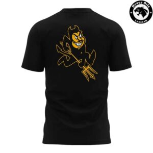 Arizona State Sun Devils Dark Mode 2026 Black T Shirt 3