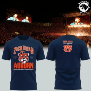 Auburn Tigers x Zach Bryan Tour 2026 T Shirt 1