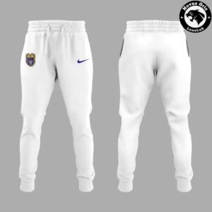 Baltimore Ravens Crowned Logo 2026 White Custom Name Hoodie 3