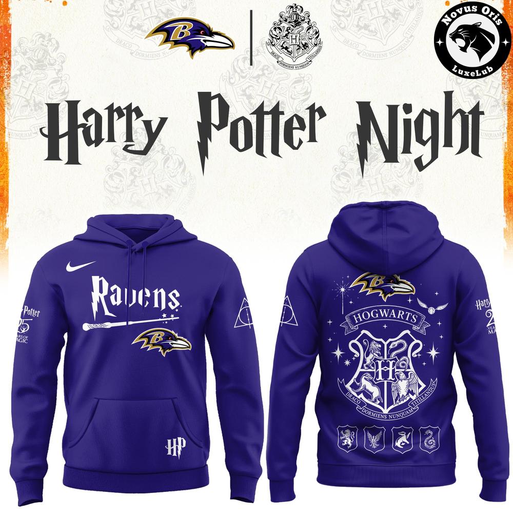 Baltimore Ravens x Harry Potter Night 2026 Pullover Hoodie Baltimore Ravens x Harry Potter Night 2026 Pullover Hoodie