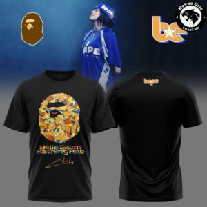 Billie Eilish x Bape 2026 Black Graphic T shirt 1